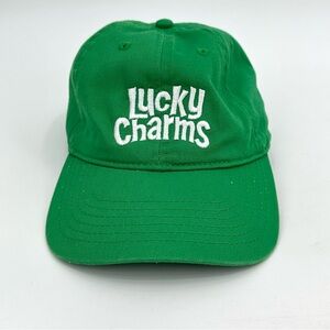 Lucky Charms Hat Cap Adult Green Strap Back General Mills Mad Engine Cereal